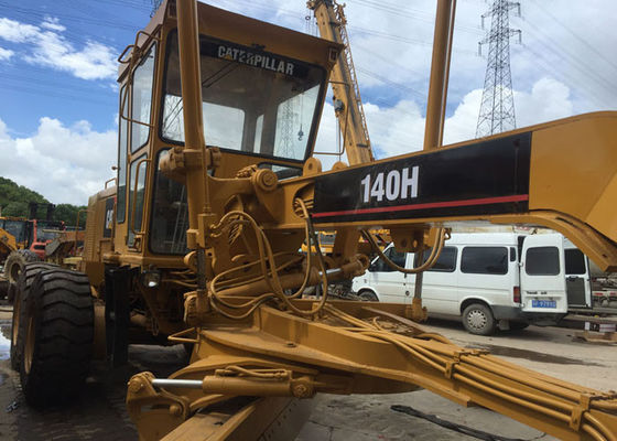Second Hand Motor Grader CAT 140H 6 Tires With Blade And With Ripper