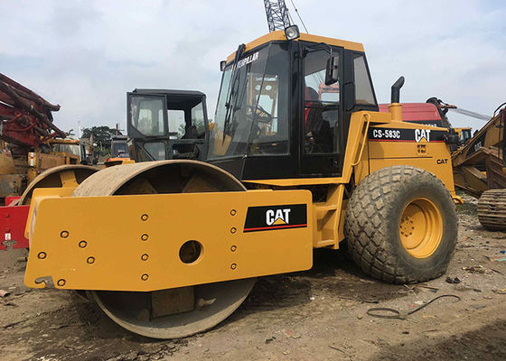 Cat CS533 Second Hand Road Roller , 125kw Used Vibratory Roller Weitht 22T