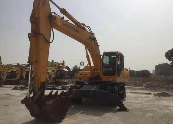 Hyundai 220 Used Wheel Excavator with Weight 21800kg Original Made In Korea