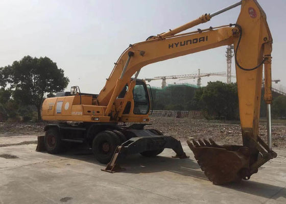 Hyundai 220 Used Wheel Excavator with Weight 21800kg Original Made In Korea